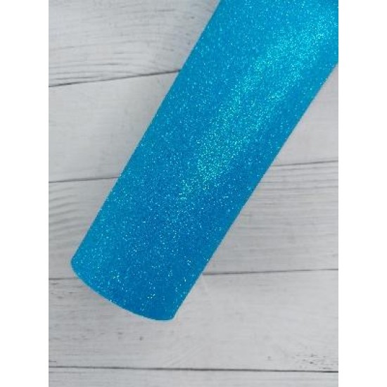 УЦЕНКА Глиттерный фоамиран 2 мм  20*30 см цв. перламутровый ярко-голубой, цена за лист